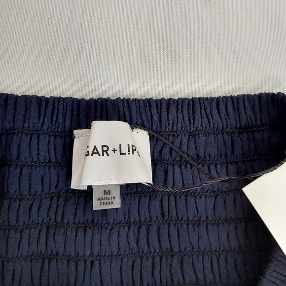 SUGAR + LIPS SMOCKED-WAIST POPLIN MAXI SKIRT - Picture 6 of 9